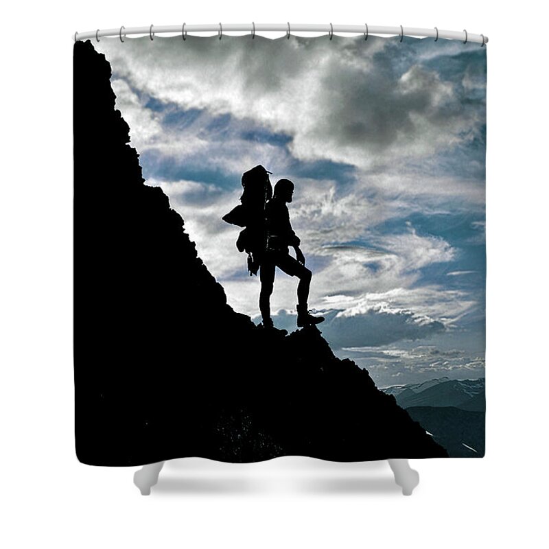The Walkers Shower Curtain featuring the photograph Best Foot Forward by The Walkers