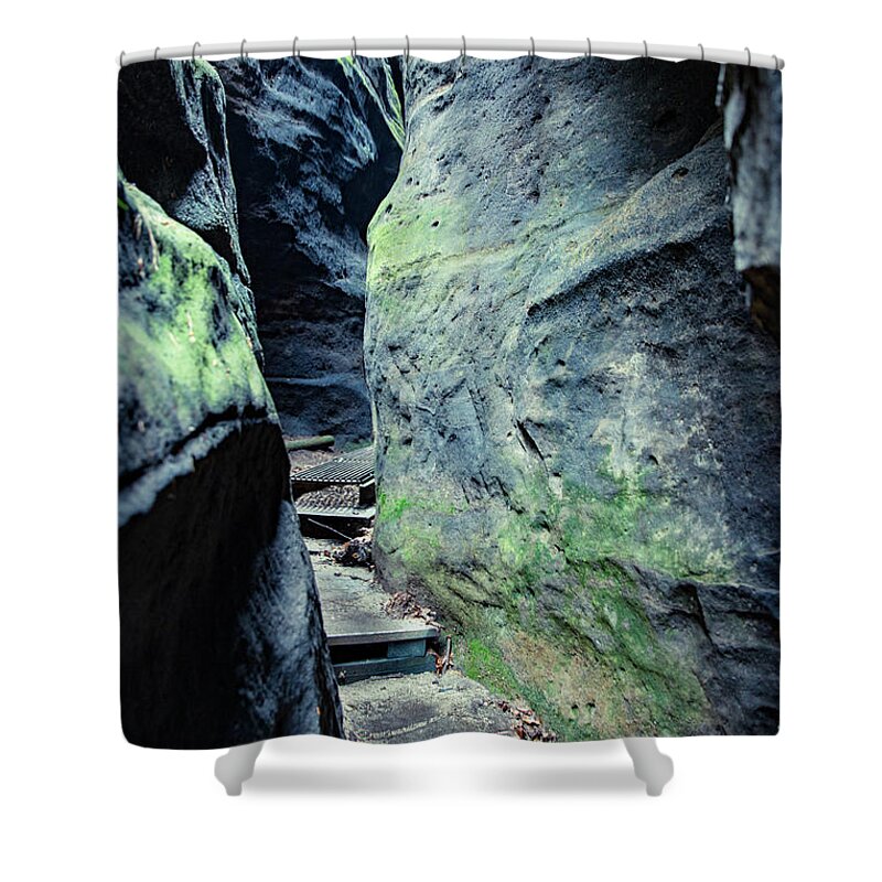 Nature Shower Curtain featuring the photograph Between The Rocks by Andreas Levi