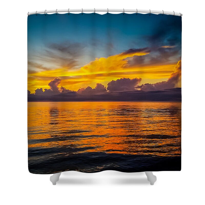 Waterscape Shower Curtain featuring the photograph Beware the Dragons by Terry Ann Morris
