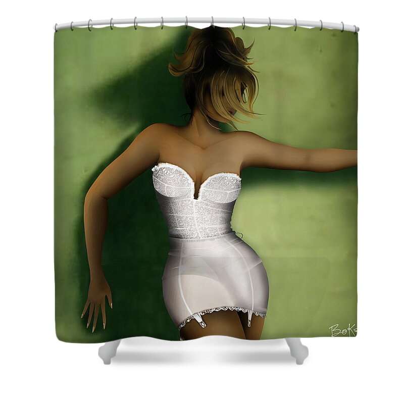 Beyonce Shower Curtain featuring the digital art Beyonce - Deja Vu 4 by Bo Kev