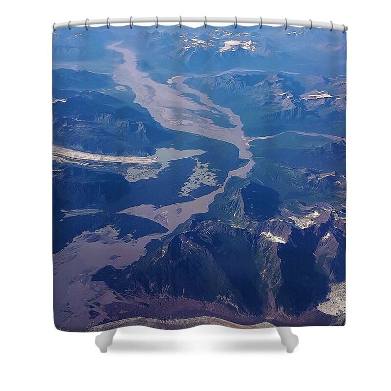 Air View Shower Curtain featuring the photograph Beyond and Beyond by Britten Adams