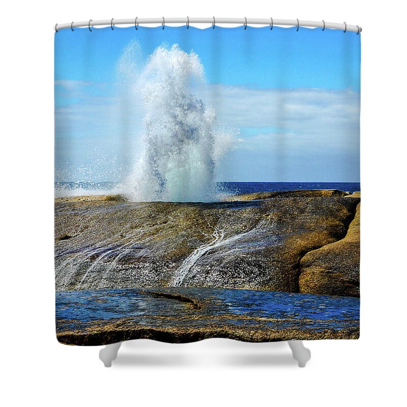 Bicheno Blowhole 2 Shower Curtain For Sale By Lexa Harpell 