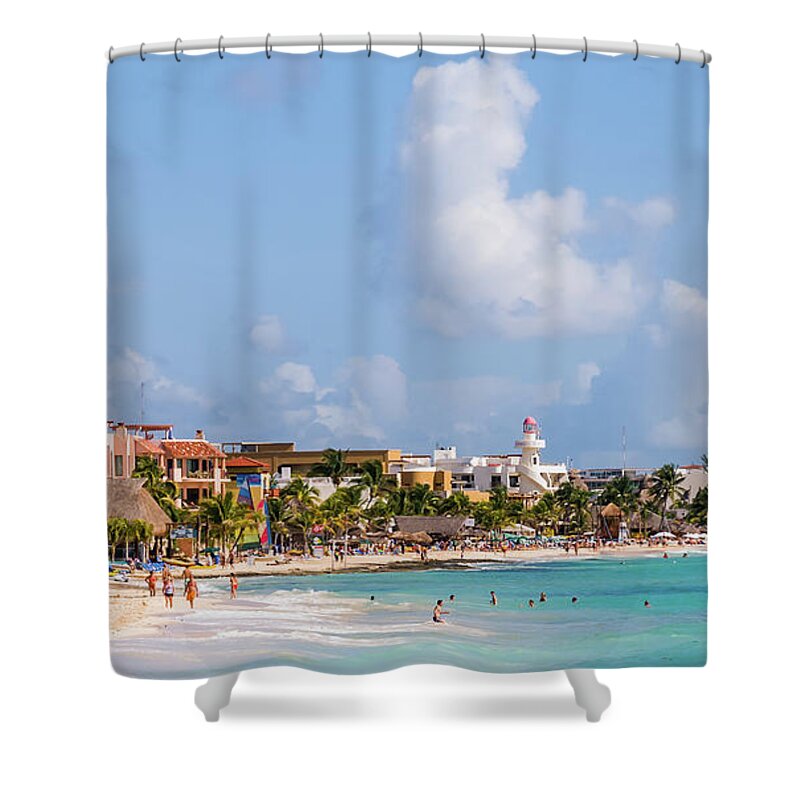 Landscape Shower Curtain featuring the photograph Big Beach by Charles McCleanon