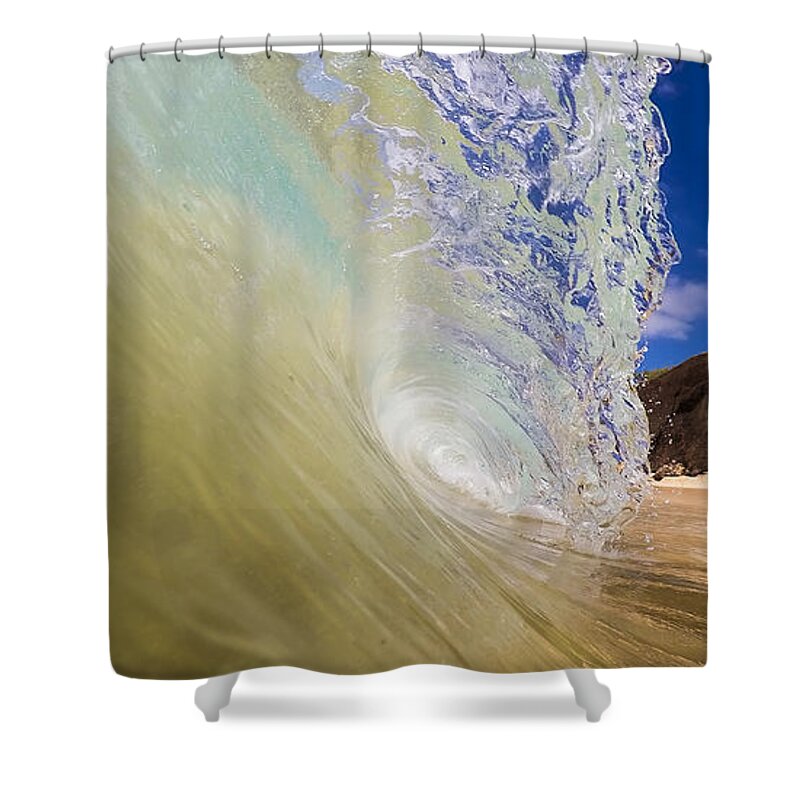 Big Beach Maui Shore Break Wave Shower Curtain featuring the photograph Big Beach Maui Shore Break Wave Wide by Dustin K Ryan