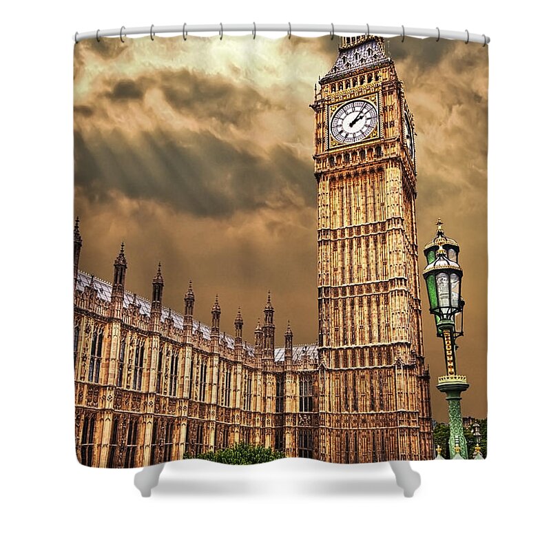 Big Ben Shower Curtain featuring the photograph Big Ben's House by Meirion Matthias
