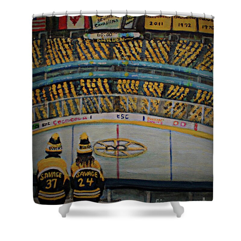 Boston Shower Curtain featuring the painting Big Dreams by Rita Brown