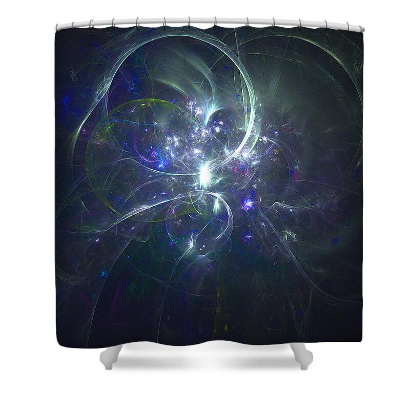 Art Shower Curtain featuring the digital art Big Ideas by Jeff Iverson