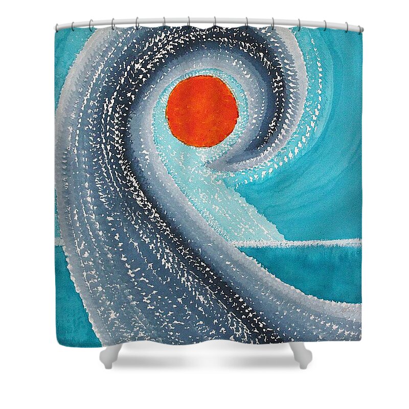 Kahuna Shower Curtain featuring the painting Big Kahuna original painting by Sol Luckman
