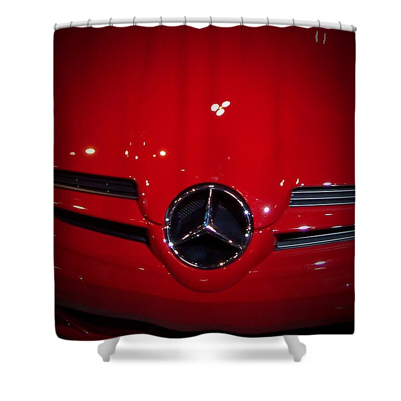 Picture Shower Curtain featuring the photograph Big Red Smile - Mercedes-Benz S L R McLaren by Serge Averbukh