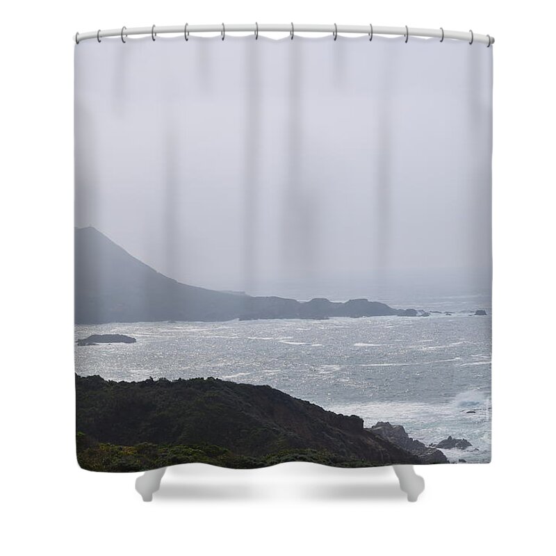 Big Sur Shower Curtain featuring the photograph Big Sur Sun and Fog by Jeff Hubbard
