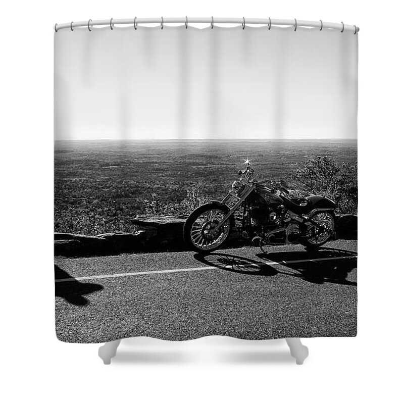 Landscape Shower Curtain featuring the photograph Biker's Holiday by Monroe Payne