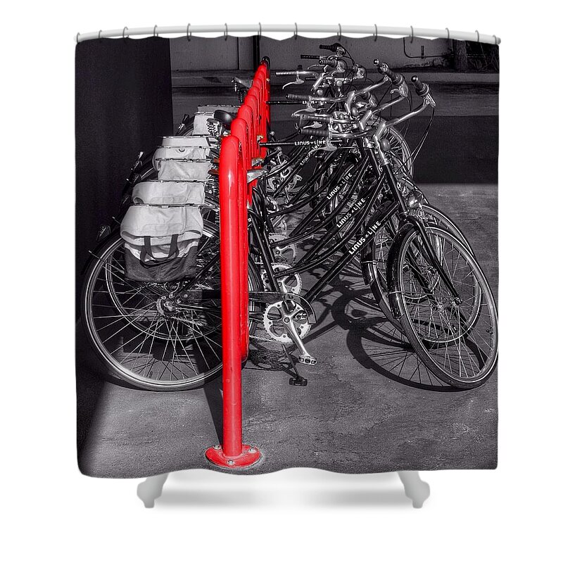 Bikes Shower Curtain featuring the photograph Bikes by Gia Marie Houck