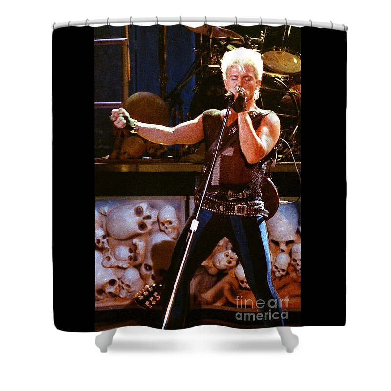 Billy Idol Shower Curtain featuring the photograph Billy Idol 90-2266 by Gary Gingrich Galleries
