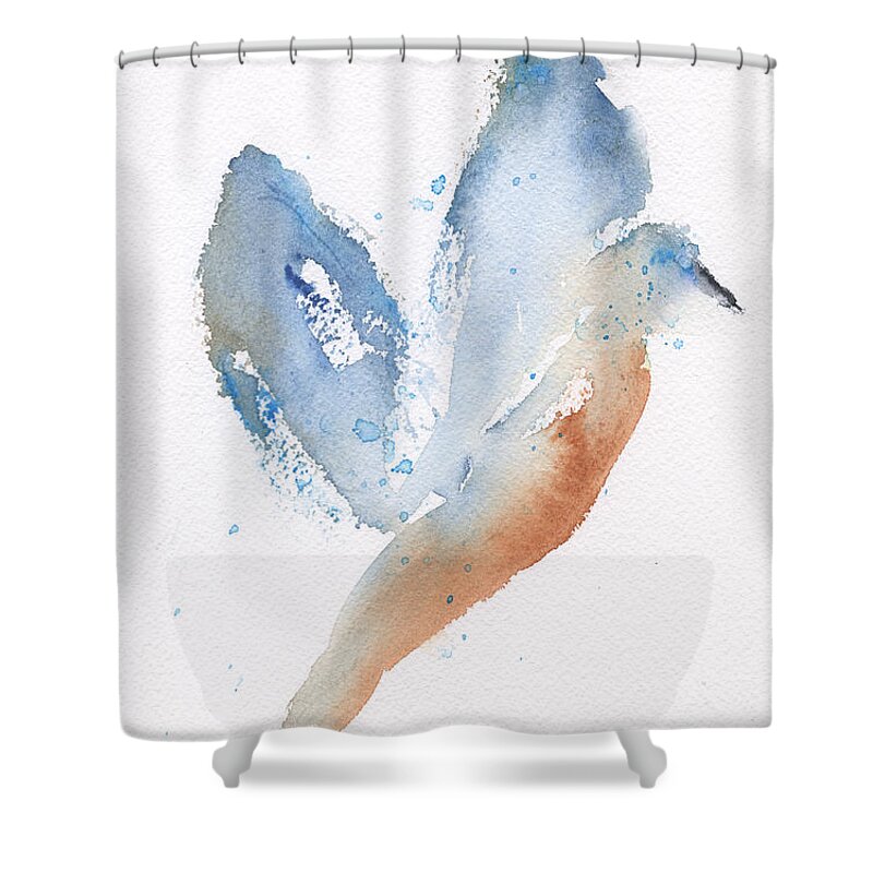 Bird Takes Flight Shower Curtain featuring the painting Bird Takes Flight by Frank Bright