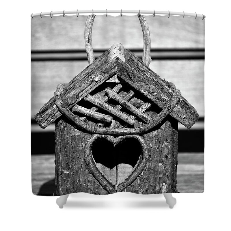 Birdhouse Shower Curtain featuring the photograph Birdhouse 3 by Angie Tirado