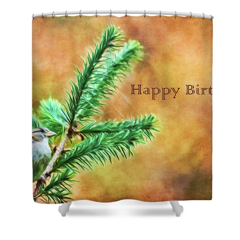 Pine Shower Curtain featuring the photograph Birthday Card by Cathy Kovarik
