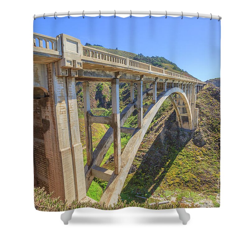 California Shower Curtain featuring the photograph Bixby Bridge Big Sur by Benny Marty