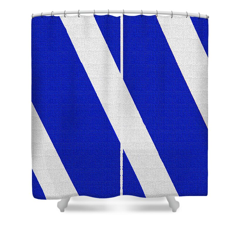 Blue And White Abstract Shower Curtain featuring the photograph Blue And White Abstract by Tom Janca