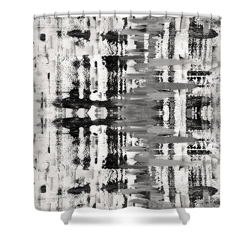Black And White Shower Curtain featuring the photograph Black and white abstract by Sumit Mehndiratta
