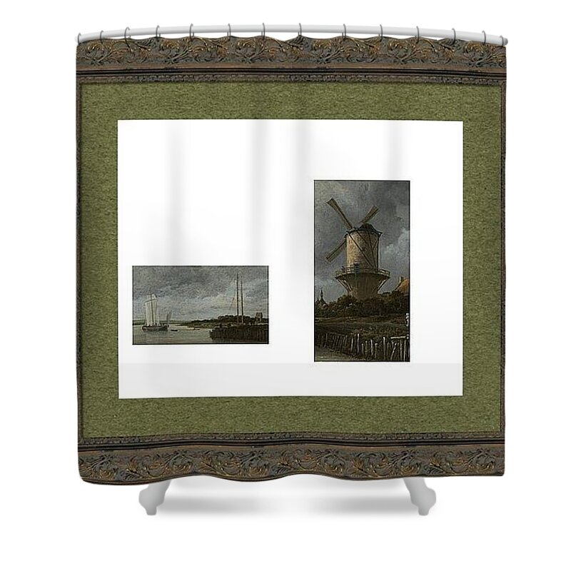  Shower Curtain featuring the digital art Black and White Collection by David Bridburg
