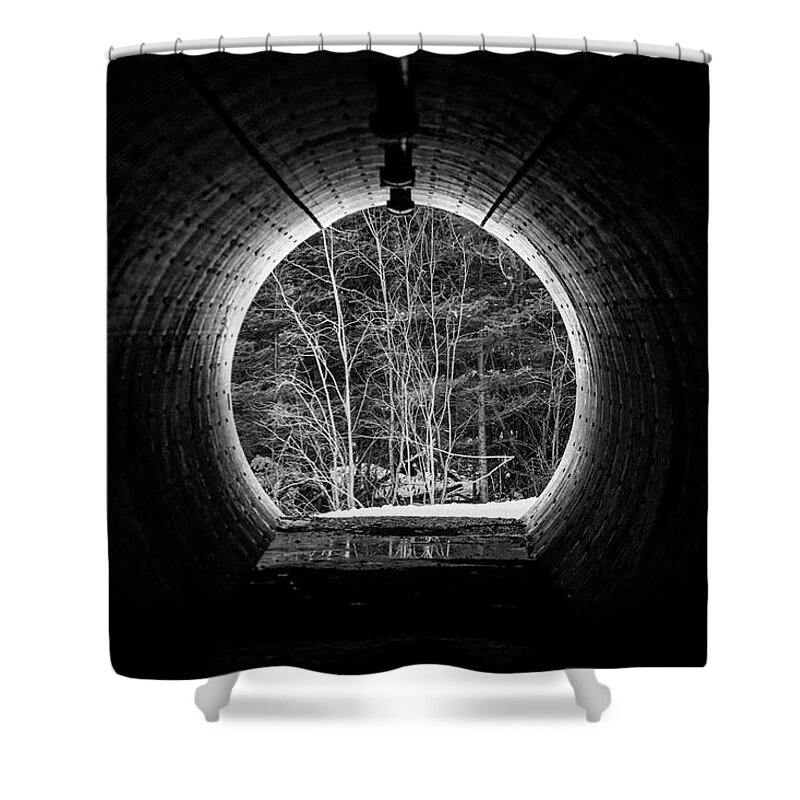 Abstract Shower Curtain featuring the photograph Black Hole by Jakub Sisak