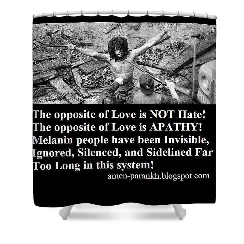 Move Shower Curtain featuring the digital art Black Lives by Adenike AmenRa