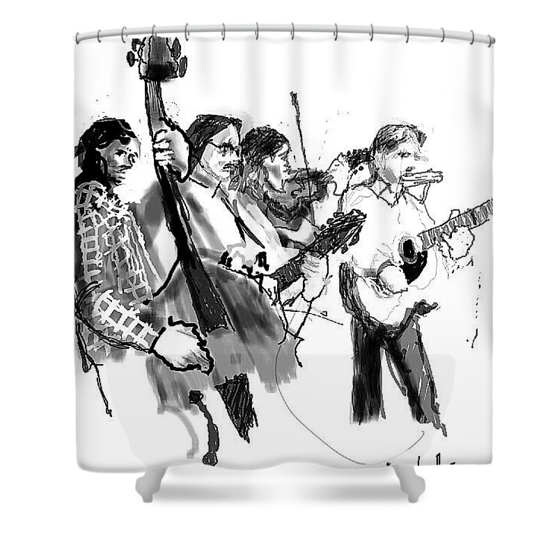 Blacksmith Shower Curtain featuring the painting Blacksmith II by Tim Johnson