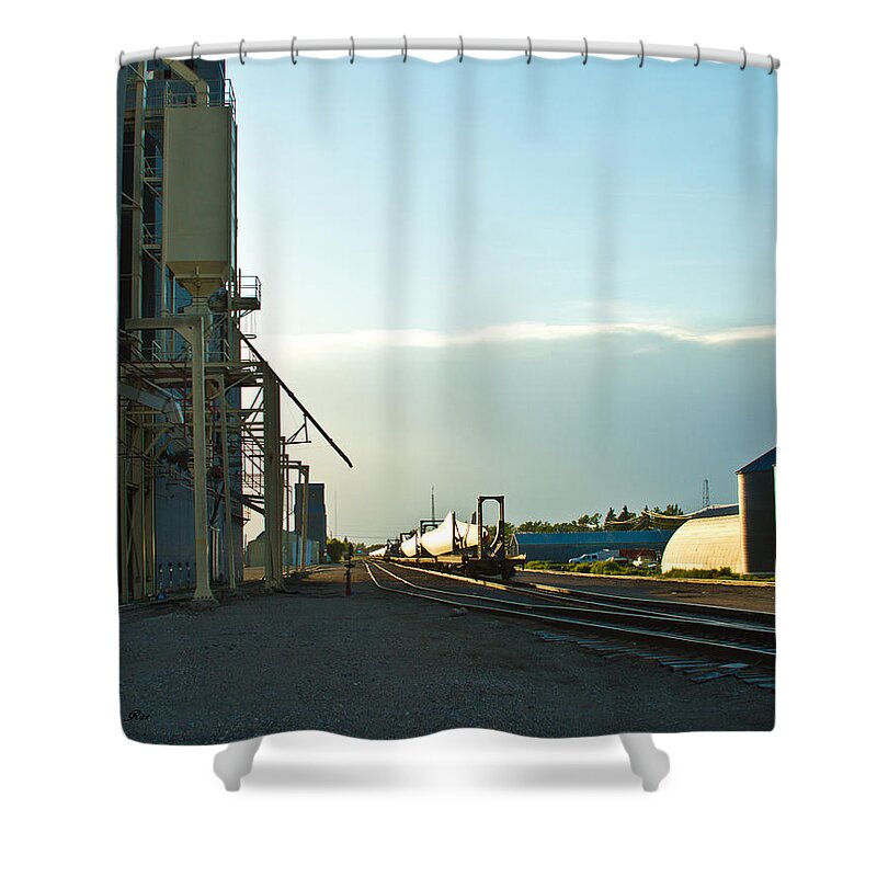 Rail Road Tracks Shower Curtain featuring the photograph Blades on the Rails 4 by Jana Rosenkranz