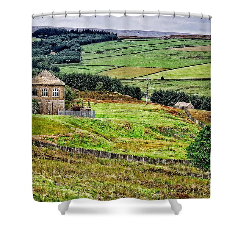 Blanchland Shower Curtain featuring the photograph Blanchland Moor Pumphouse by Martyn Arnold