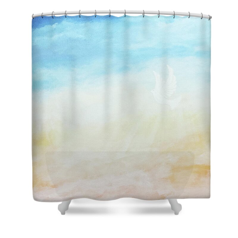 Blessing Shower Curtain featuring the painting Blessed by Linda Bailey