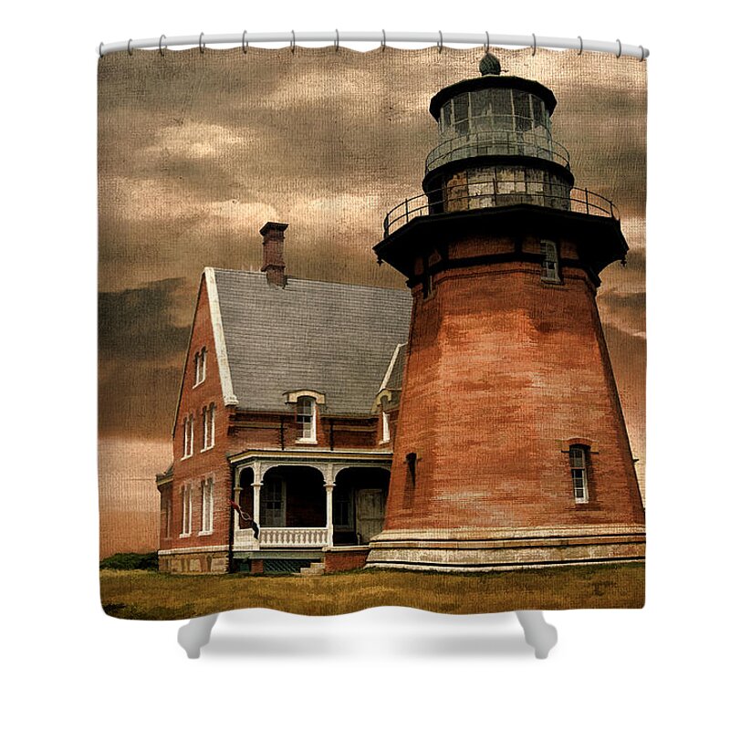 Block Island Shower Curtain featuring the photograph Block Island Southeast Light by Lourry Legarde