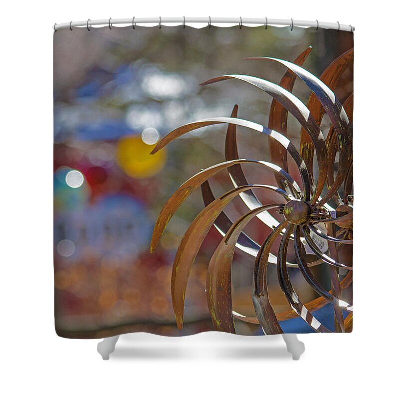 Abstract Shower Curtain featuring the photograph Blowing in the Wind by Alana Thrower