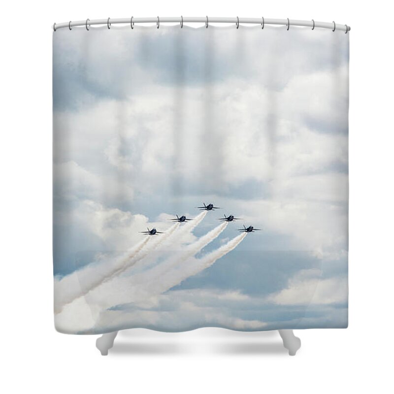 Dangerous Shower Curtain featuring the photograph Blue Angels by Pelo Blanco Photo