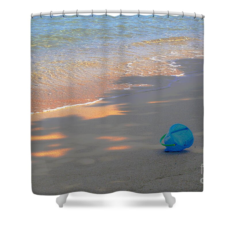 Sea Shower Curtain featuring the photograph Blue Bucket by Jeanette French