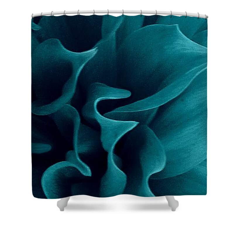 Abstract Shower Curtain featuring the photograph BlueFlow by Steven Robiner