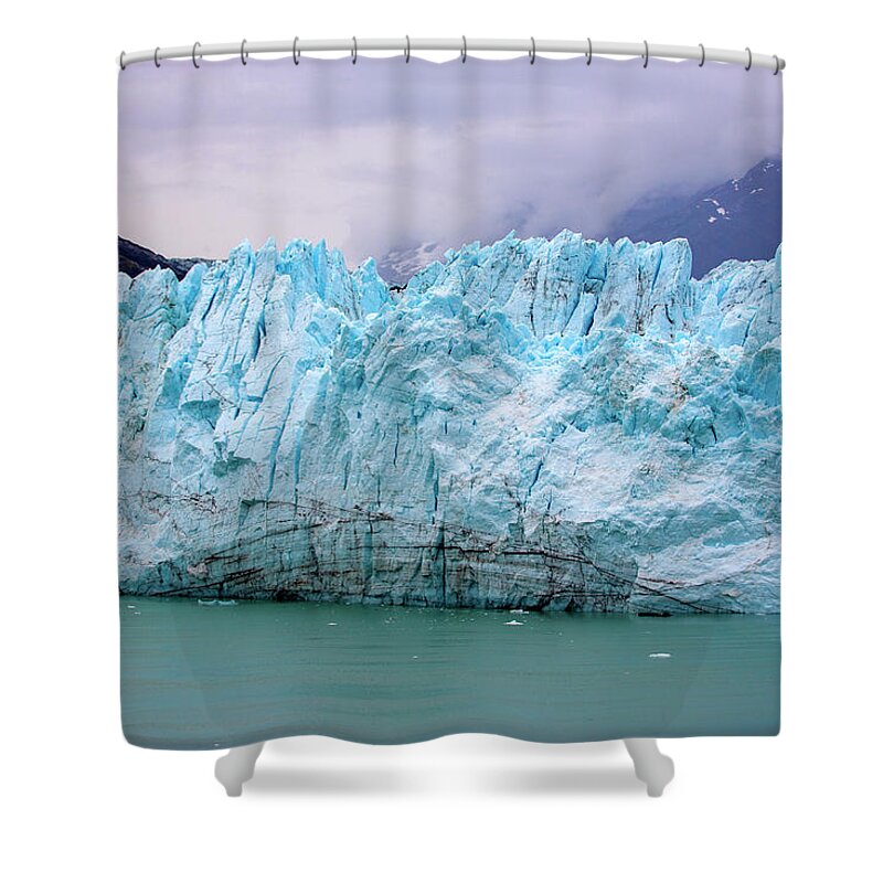 Blue Glacier Shower Curtain featuring the photograph Blue Glacier by Anthony Jones