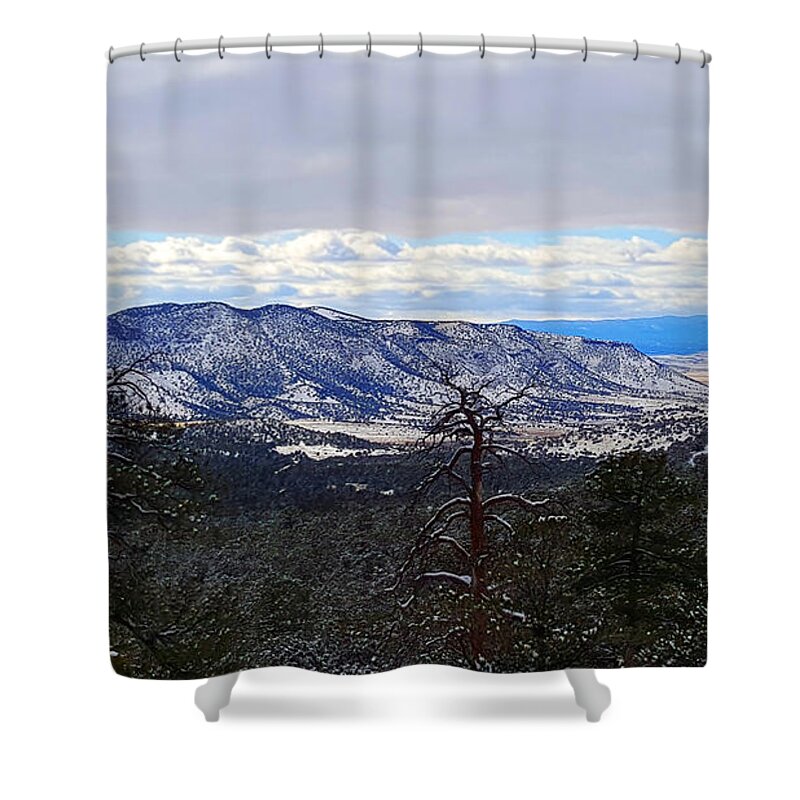 Southwest Landscape Shower Curtain featuring the photograph Blue Hill by Robert WK Clark