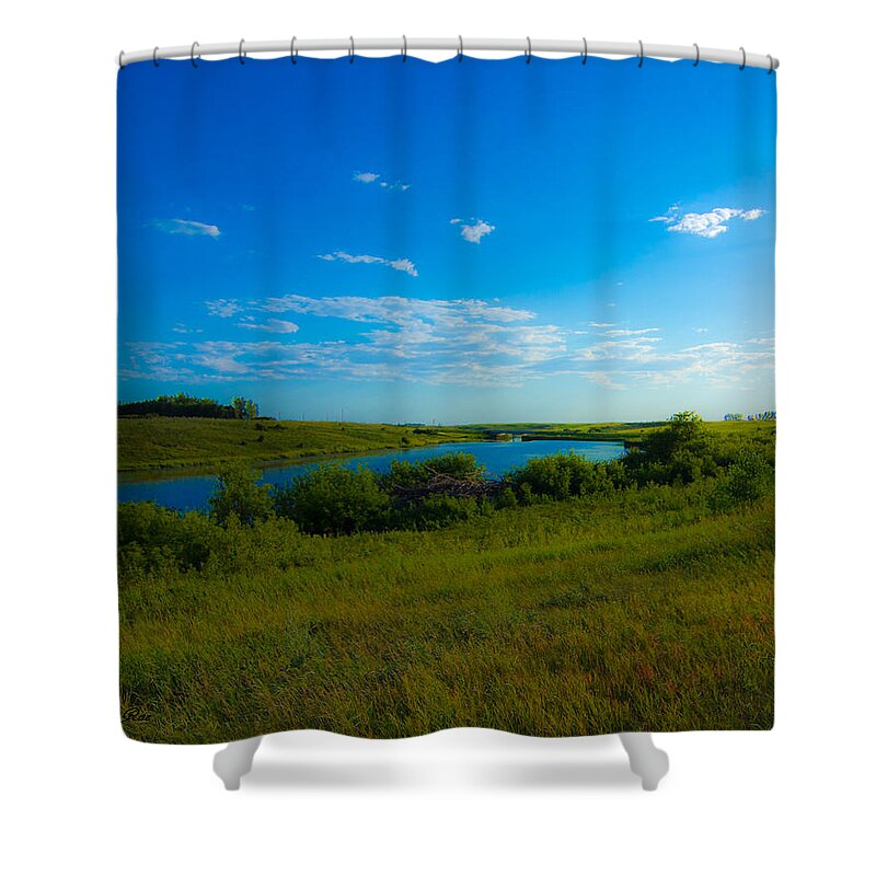 Dam Shower Curtain featuring the photograph Blue by Jana Rosenkranz