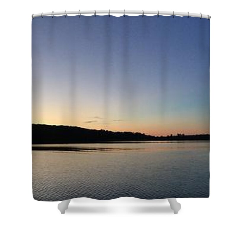 Lake Shower Curtain featuring the photograph Blue Lake by Katie Proffitt