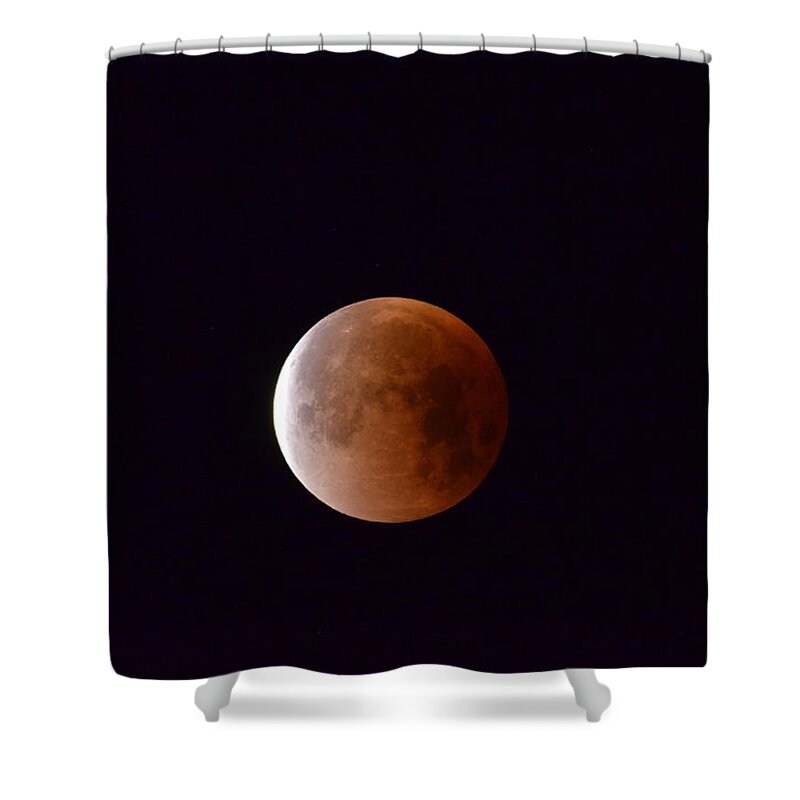Blue Moon Shower Curtain featuring the photograph Blue Moon 1-31-18 by Alex King