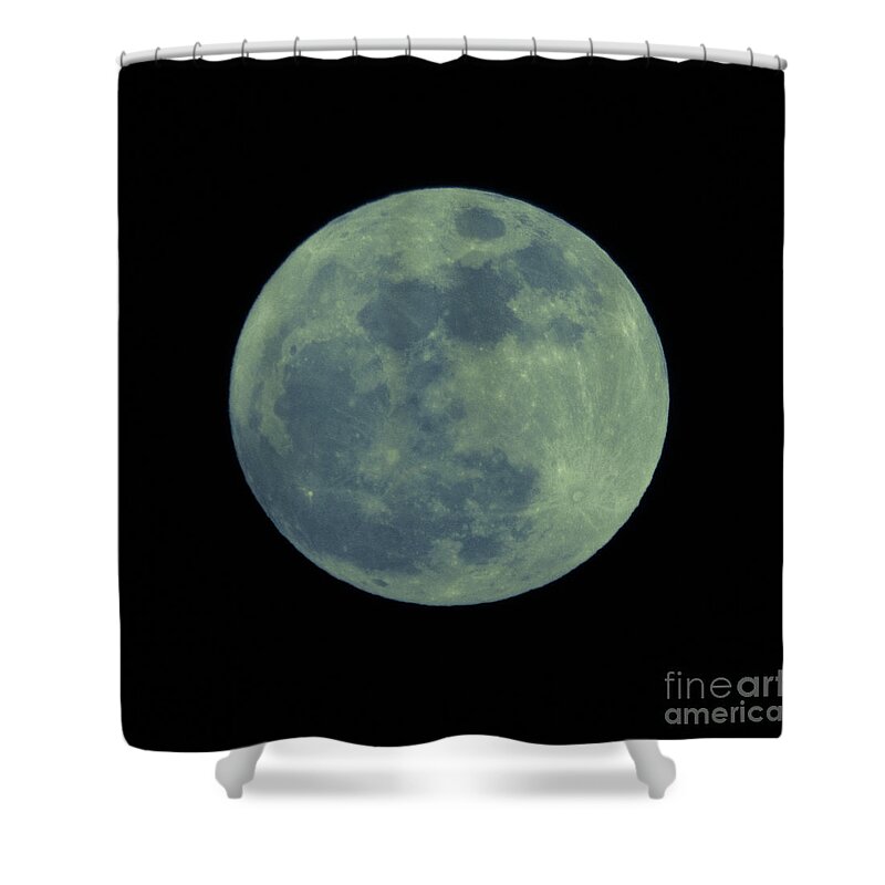 Moon Shower Curtain featuring the photograph Blue Moon by Cheryl McClure
