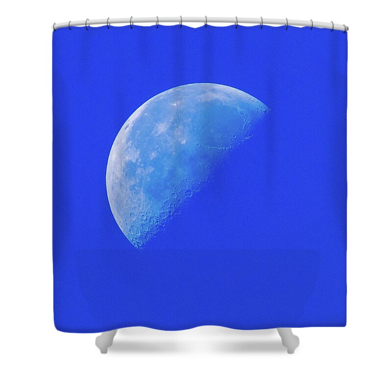 Blue Shower Curtain featuring the photograph Blue Moon by Douglas Killourie