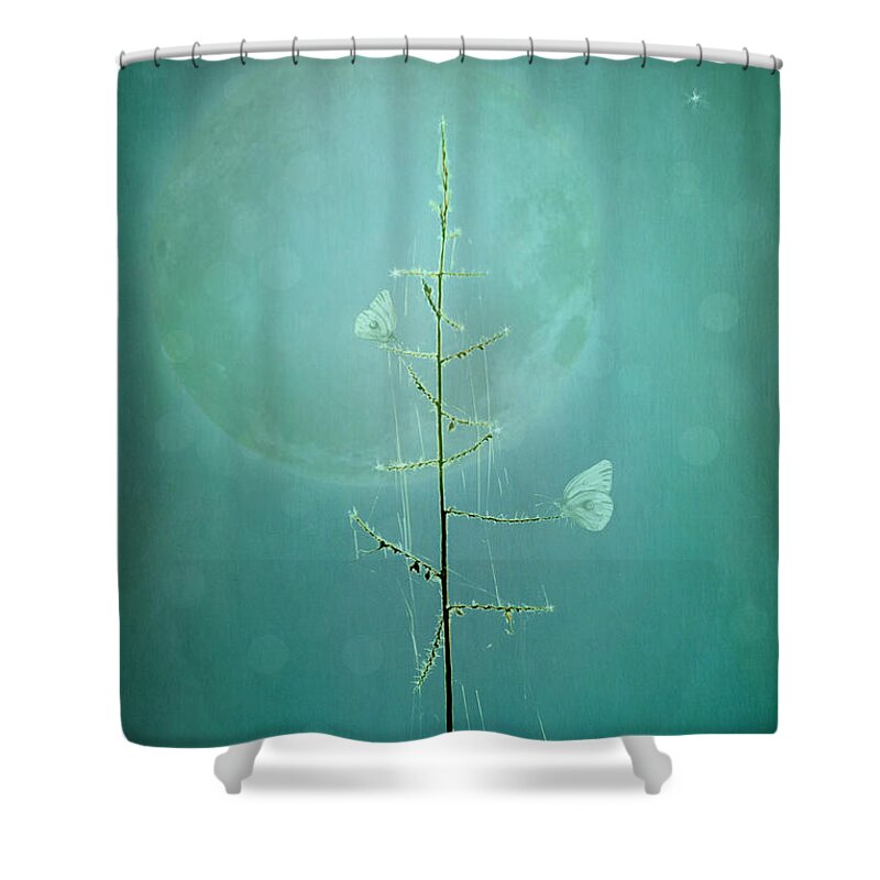 Photography Shower Curtain featuring the photograph Blue Moon by Marina Kojukhova