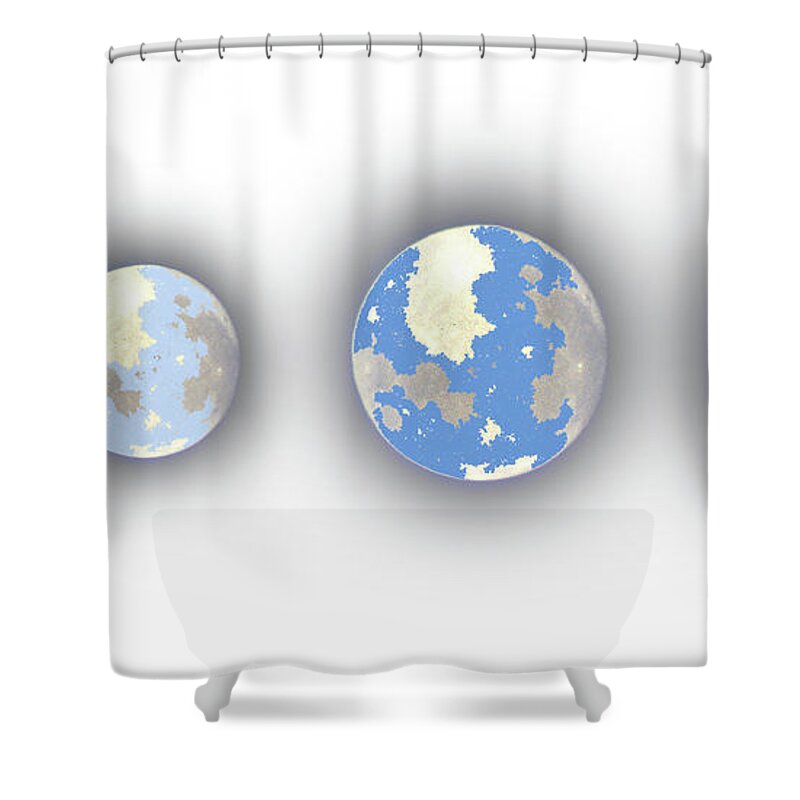 Moon Shower Curtain featuring the photograph Blue Moon Transition by Jerry Griffin