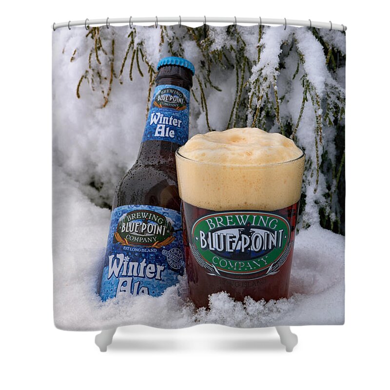 Beer Shower Curtain featuring the photograph Blue Point Winter Ale by Rick Berk