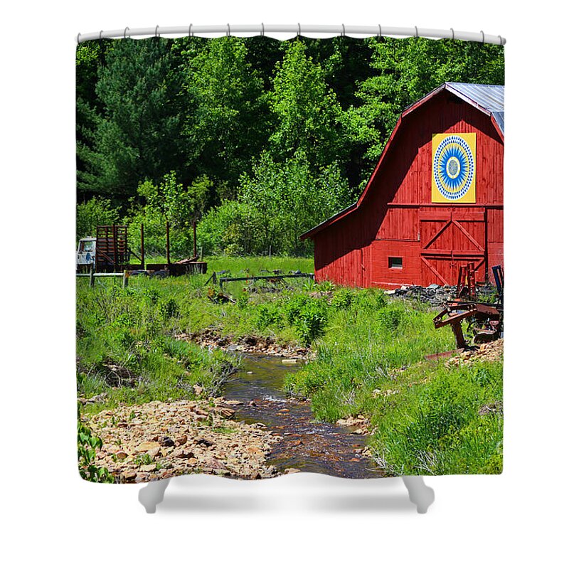 Barn Shower Curtain featuring the photograph Blue Ridge Barn by Marty Fancy