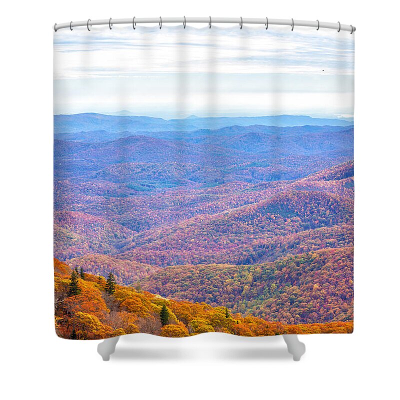 Blue Ridge Mountains Shower Curtain featuring the photograph Blue Ridge Mountains 3 by Gestalt Imagery