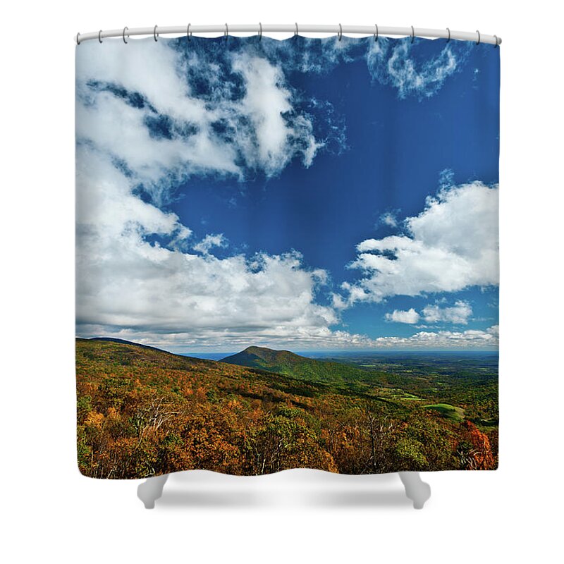 Fall Shower Curtain featuring the photograph Blue Ridge Mountains In the Fall 2 by Lara Ellis