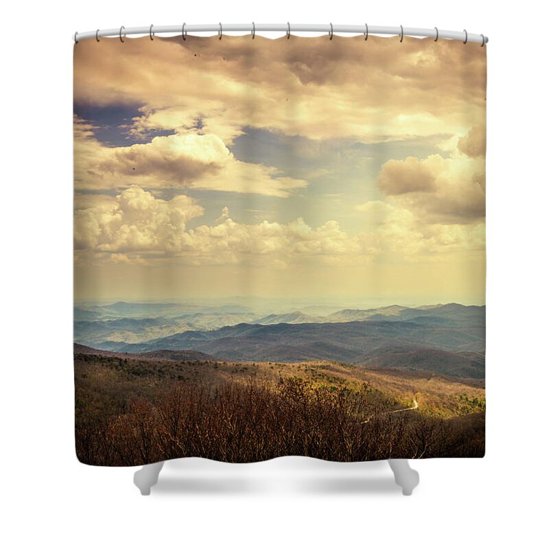 Blue Ridge Parkway Shower Curtain featuring the photograph Blue Ridge Parkway by Cynthia Wolfe