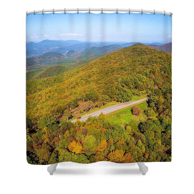 Parkway Shower Curtain featuring the photograph Blue Ridge Parkway11 by Star City SkyCams